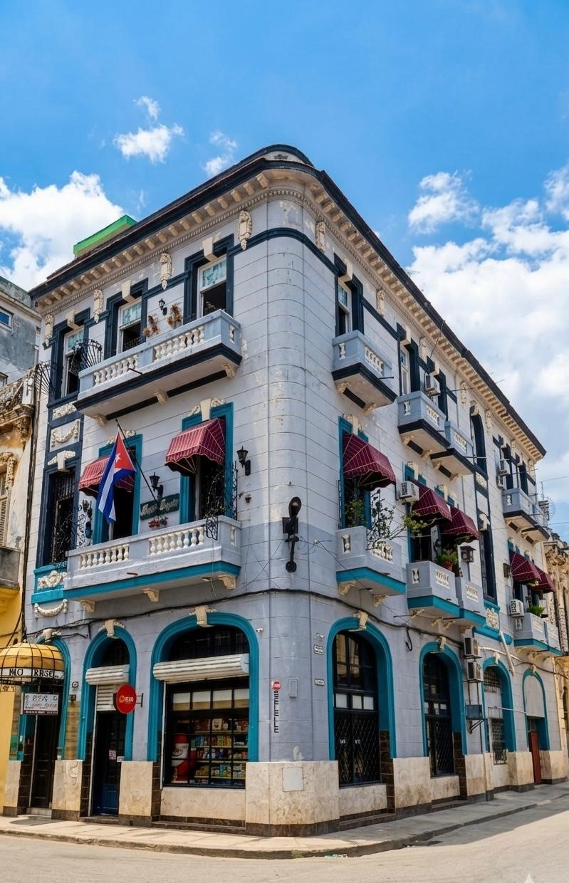 Fachada Hostal Balcones Consulado, Centro Habana